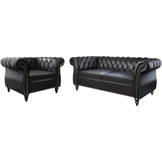 Sofa Set Chesterfield For Living Room Entertainment And Relaxation