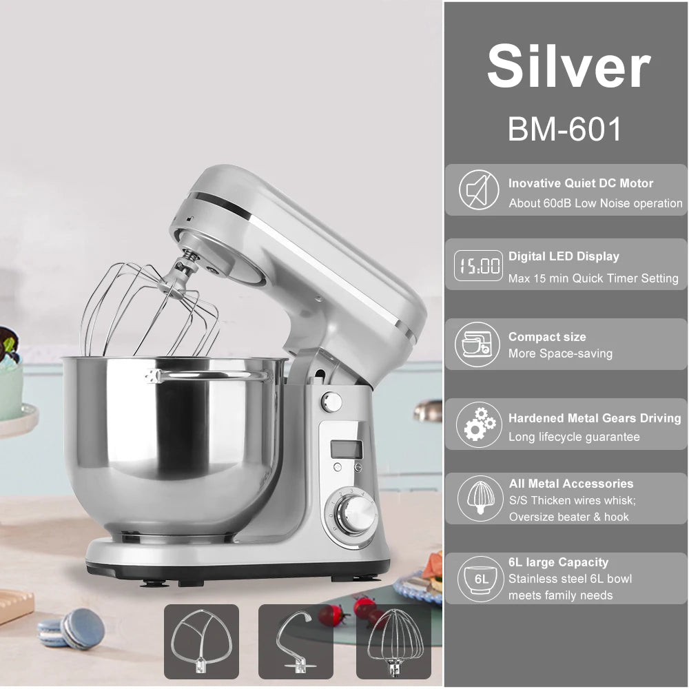 Stand Mixer With Quiet Motor For Home Baking And Mixing