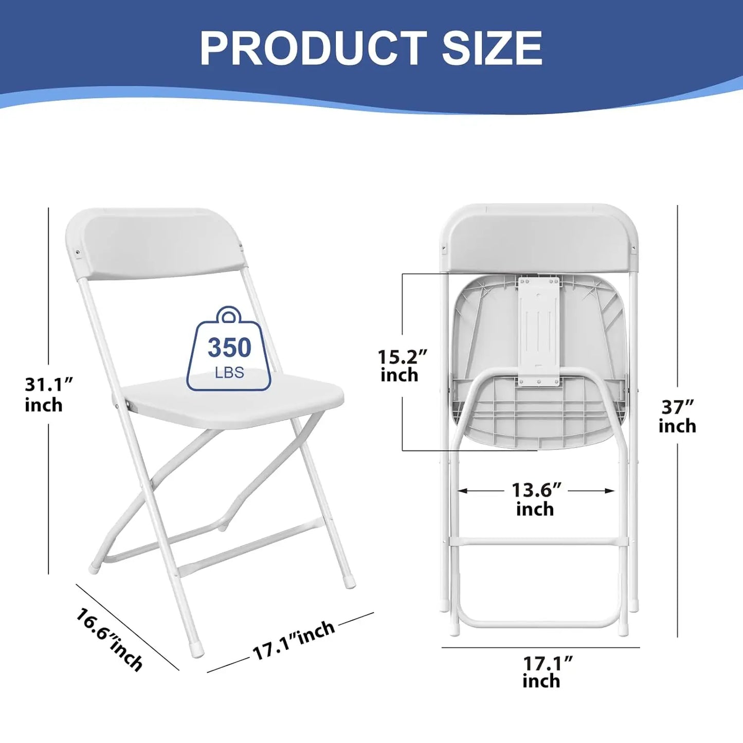 Folding Chairs HDPE Frame For Conference Use Durable