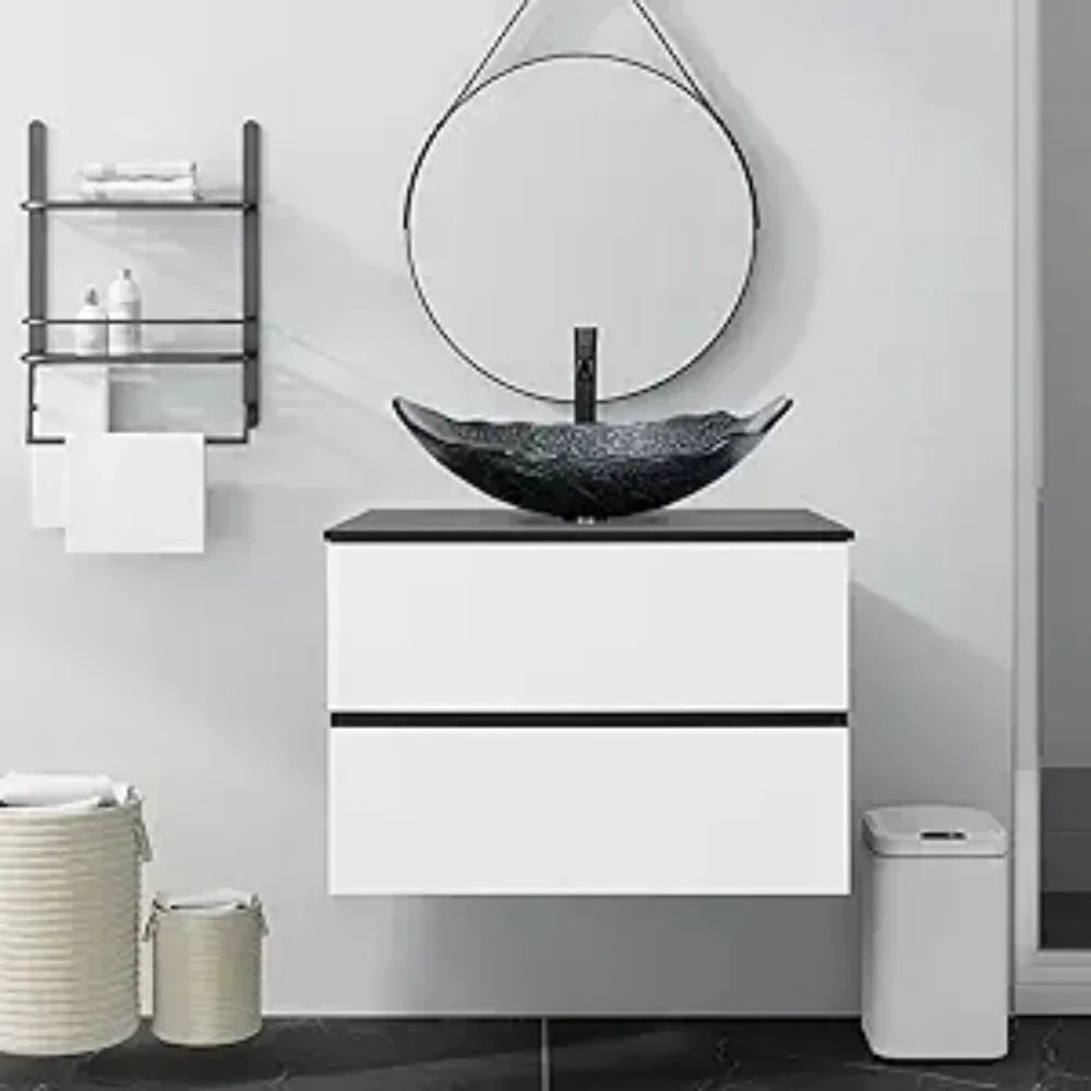 High-concerned Vanity Cabinet Wall Mounted Modern Two Drawers