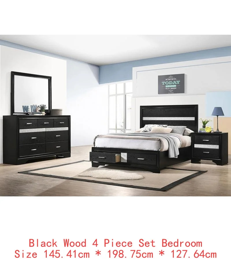 Bed Set Complete Modern Bedroom Furniture Ensemble
