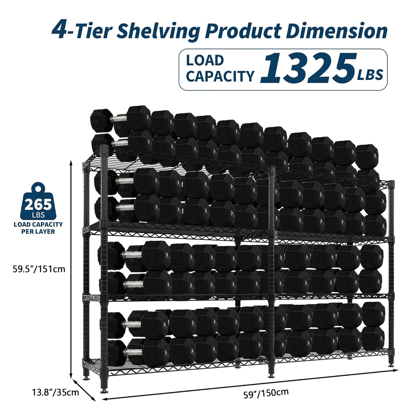 TWISTER.CK Heavy Duty Storage Shelves Metal 5-Tier System