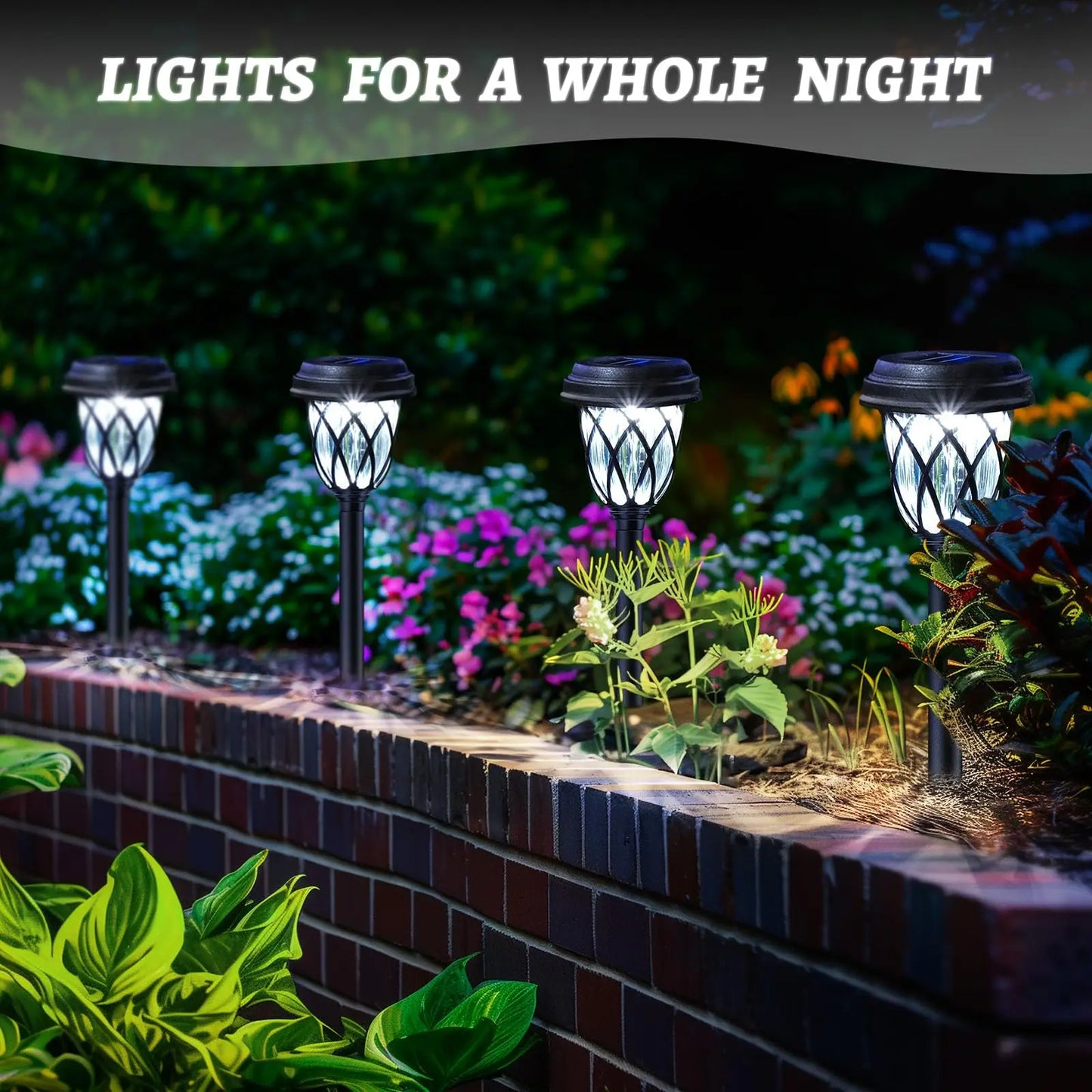 KEWEN Solar Tube Lights Ten-Pack Garden Lawn Pathway Lamps