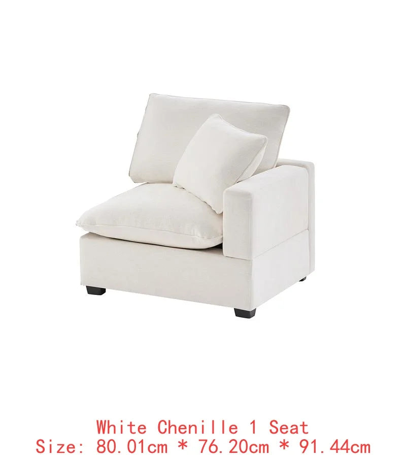 CN Sichuan Sofa UShape 7Seat Chenille Modular Sectional