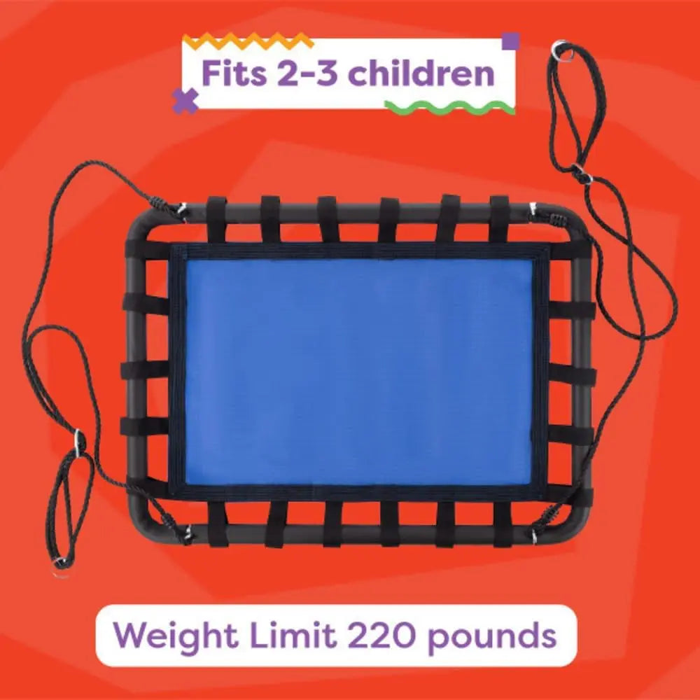 Kids Platform Swing Set With Adjustable Rope Outdoor