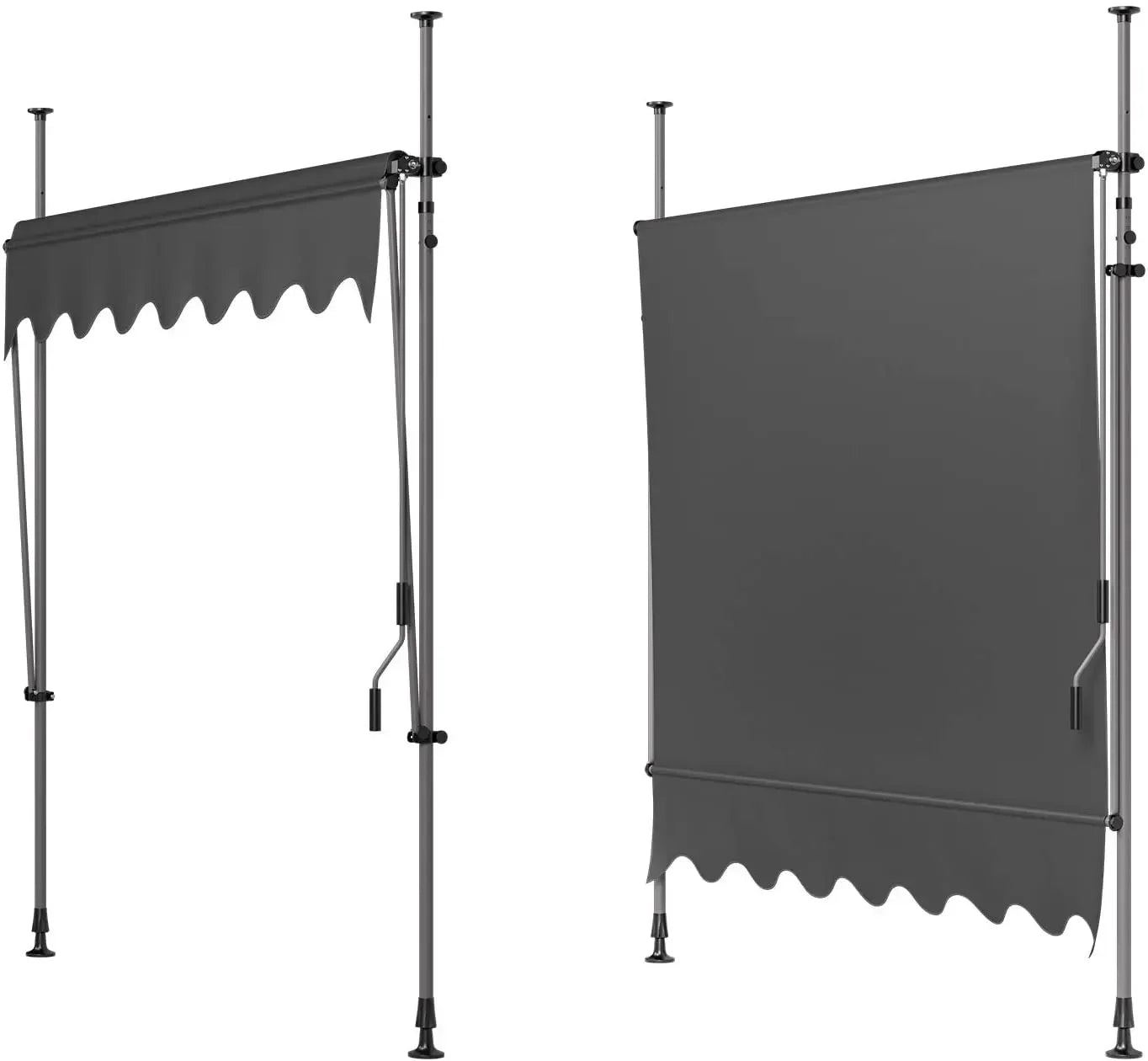 Awning Retractable Sun Shade With Hand Crank UV50 Clamp