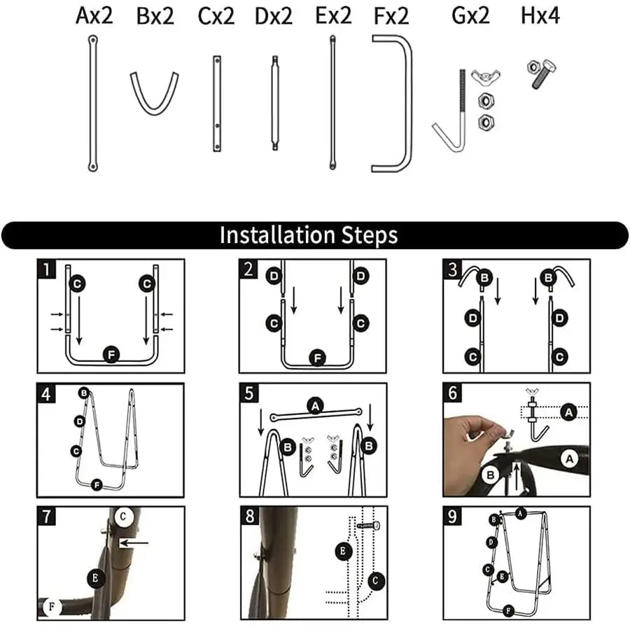 XMSJ Hammock Chair Stand Weather Resistant Iron Frame 450 Lbs