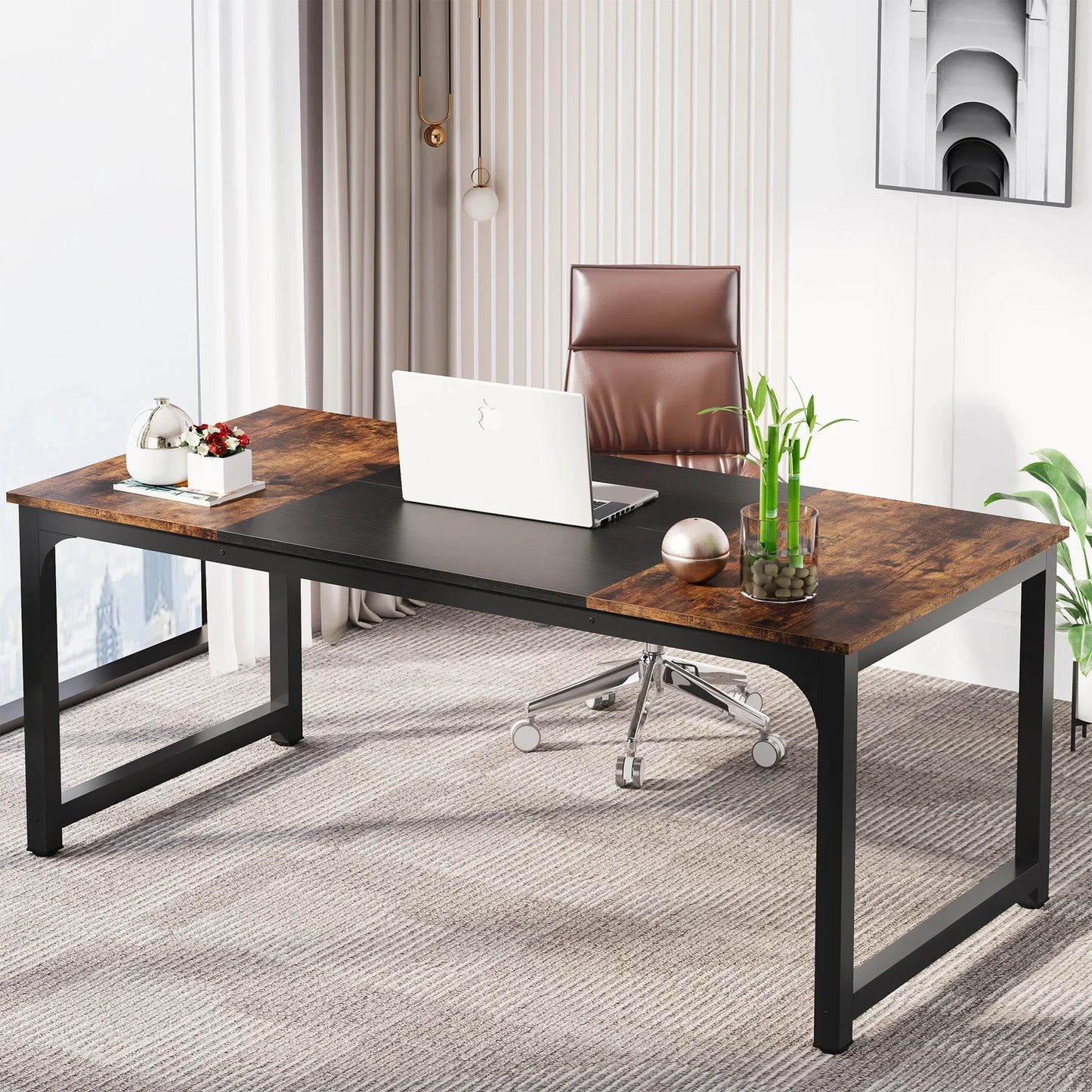 Tribesigns Computer Desk Modern Wooden Workstation For Home Office