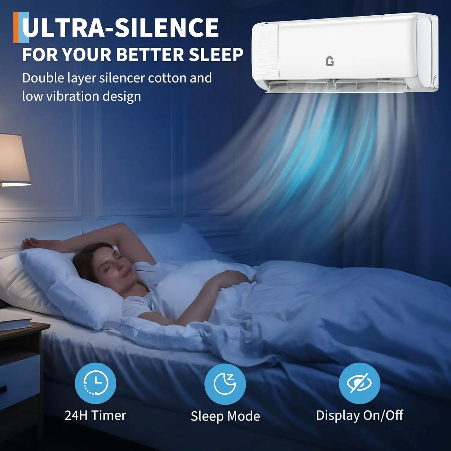 Adoolla Inverter Mini Split Air Conditioner Heat Pump With WiFi