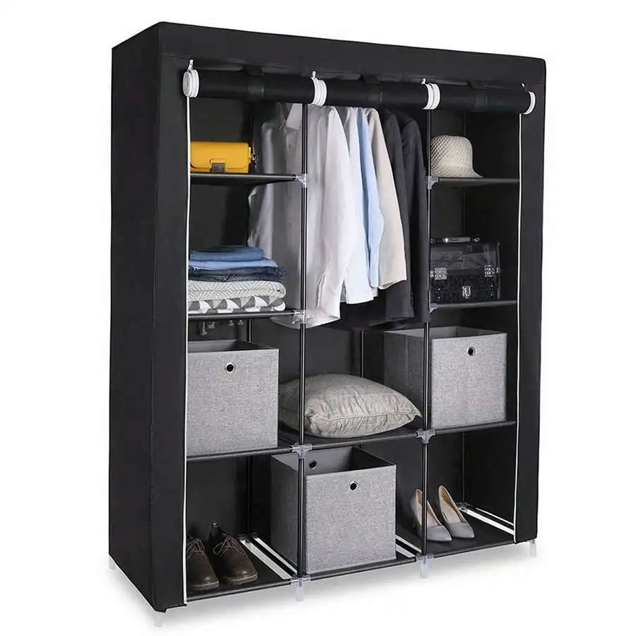 Wardrobe Portable Freestanding With Non-Woven Fabric Shelving