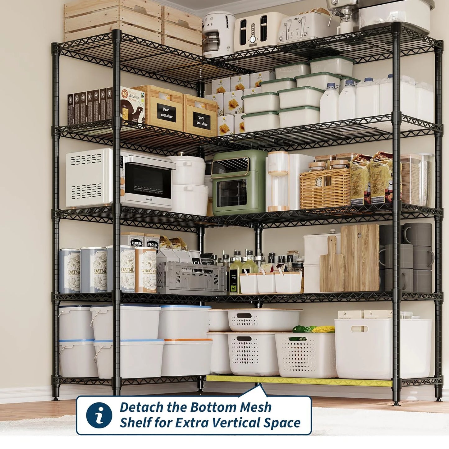 TWISTER.CK Heavy Duty Storage Shelves Metal 5-Tier System